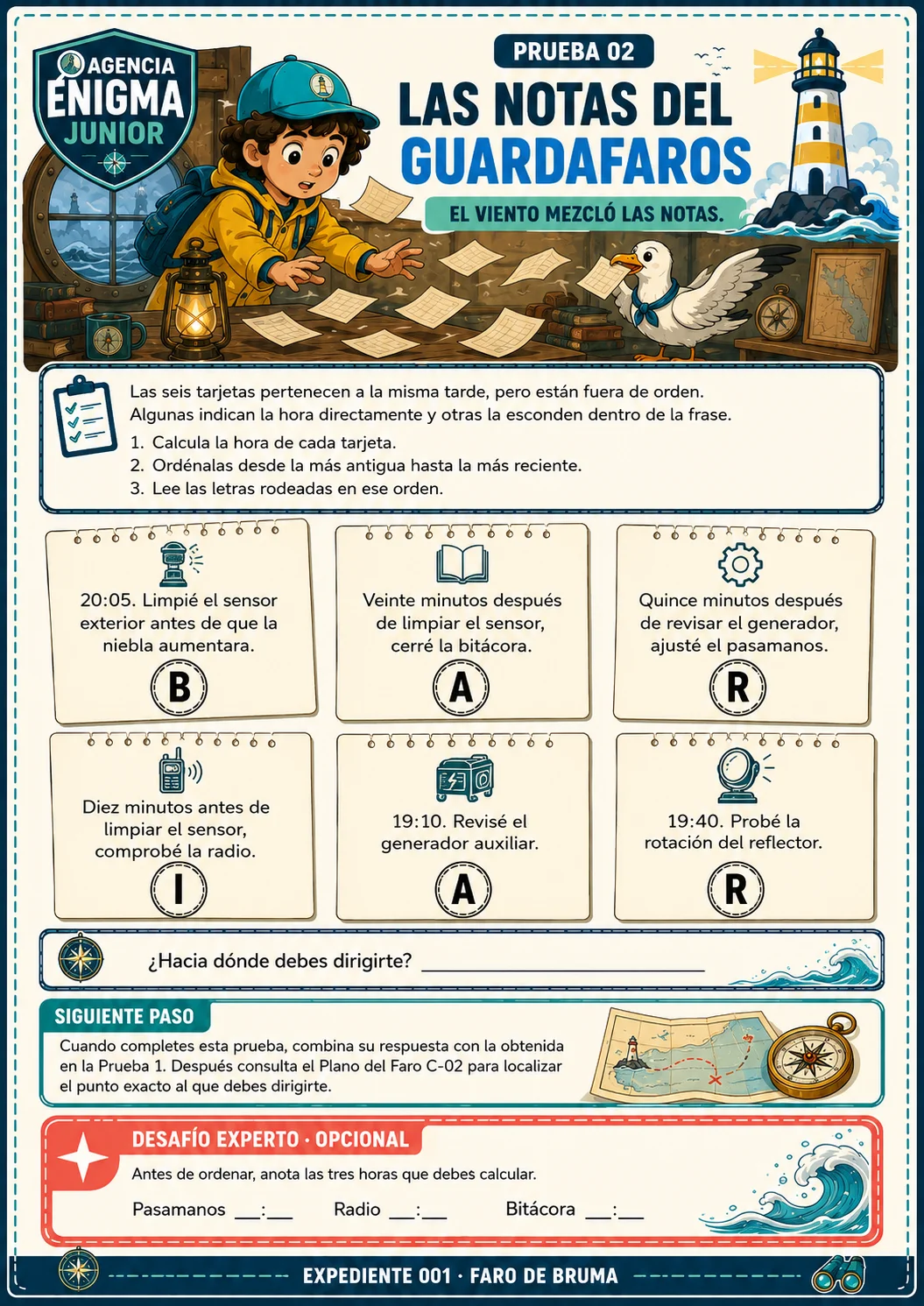 Página interna de una aventura