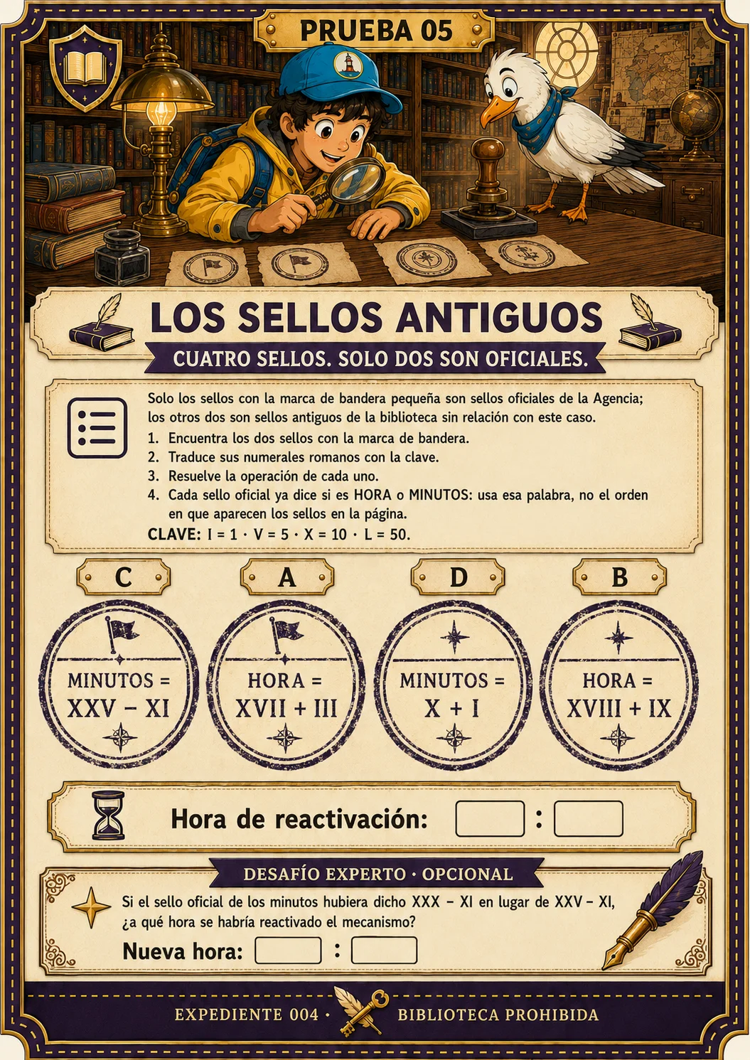Página interna de una aventura